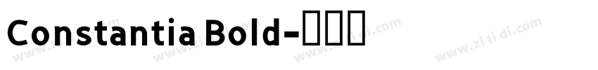 Constantia Bold字体转换